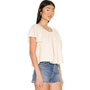 9seed Resort Woods Cove Flutter Sleeve Top Gauze Cotton